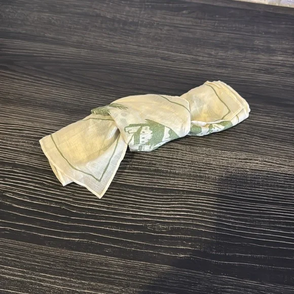 MADEWELL- Square Scarf with Green Print - Picture 4 of 4